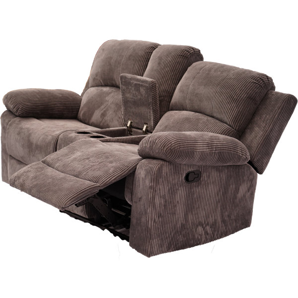 Latitude Run® Peosta 67" Upholstered Reclining Loveseat with Cupholder